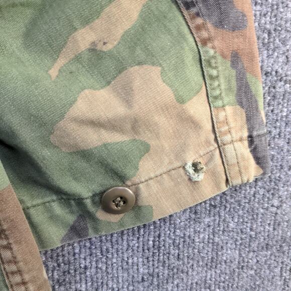 U.S. Army Woodland Camouflage Pattern Combat Coat Size M-Long Cotton Nylon Blend - Picture 3 of 16